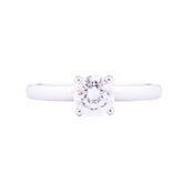 Asfour Crystal Drew Ring Inlaid With Round Zircon Stone In 925 Sterling Silver RM0039-8